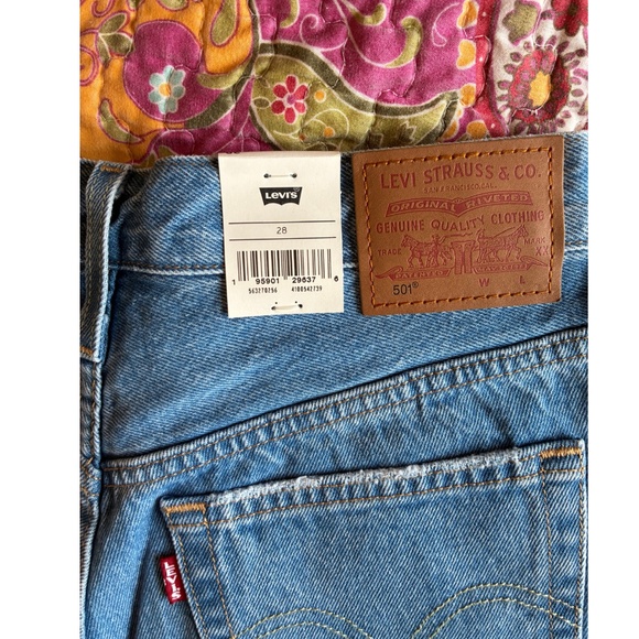 Levi's 501 Distressed Denim Shorts - Picture 9 of 13